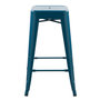 Voir la diapositive 6 : Rendez vous déco Lot de 2 tabourets pour îlot central 66 cm en métal bleu mat-Indus