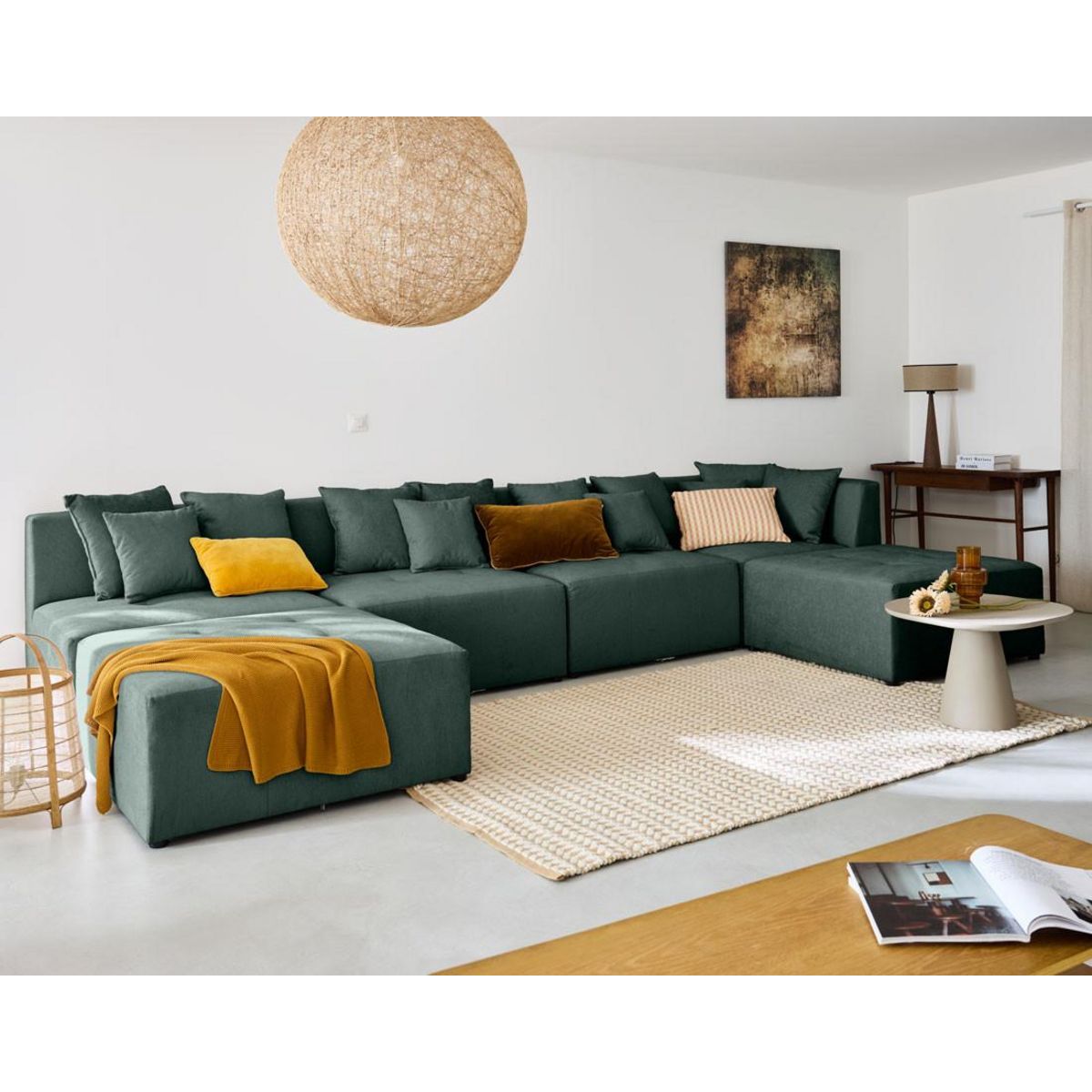 LISA DESIGN Amalfi - pouf modulable - en tissu