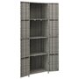Voir la diapositive 3 : VIDAXL Armoire de rangement jardin Gris 59x40x180 cm Résine tressée