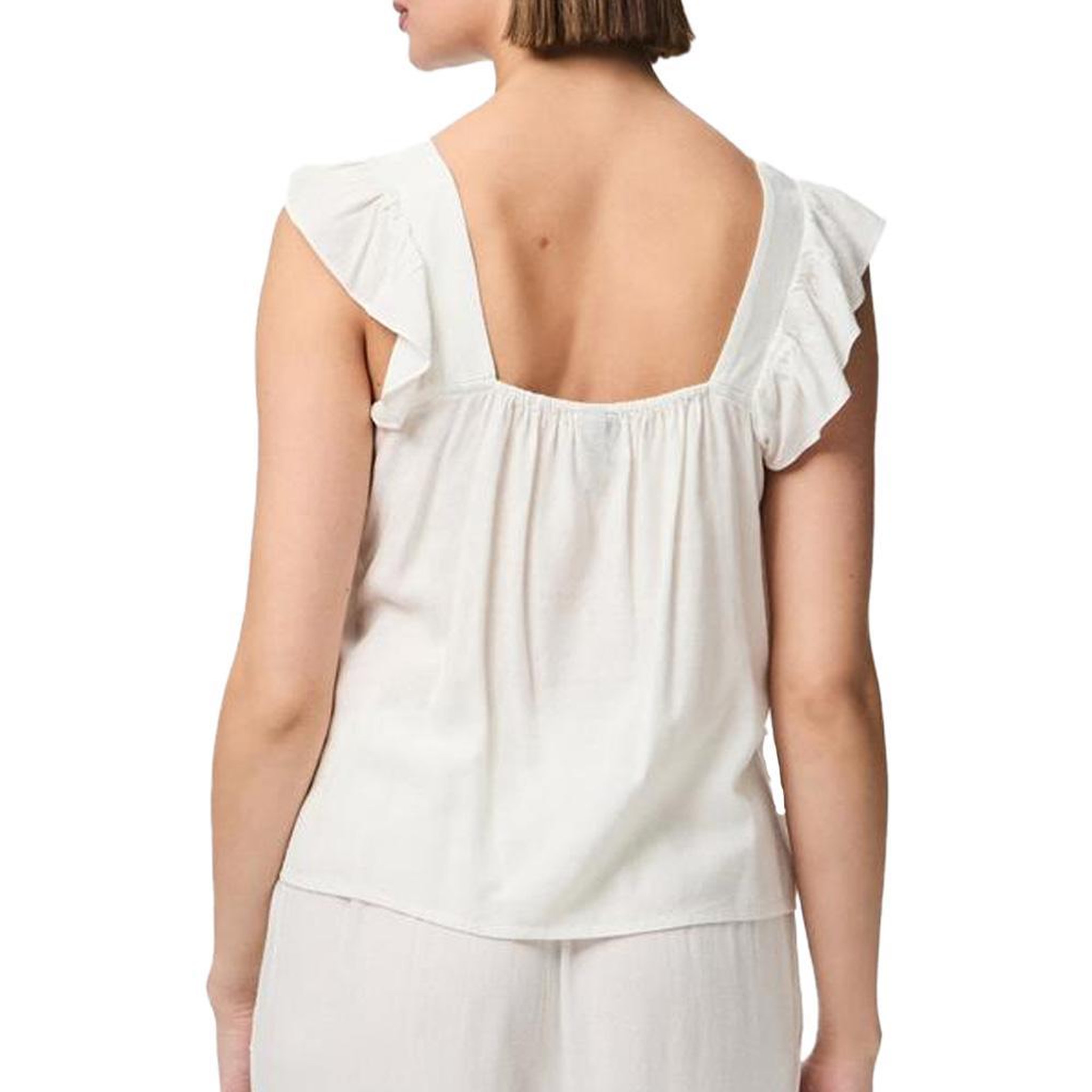 Voir la diapositive 2 : Pieces Débardeur Blanc Femme Pieces Pia