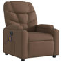 Voir la diapositive 3 : VIDAXL Fauteuil inclinable de massage electrique marron tissu