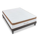 BELLECOUR BELLECOUR LITERIE | Ensemble ZERMATT | Matelas Mémoire de forme + Sommier Bois. Coloris disponibles : Blanc