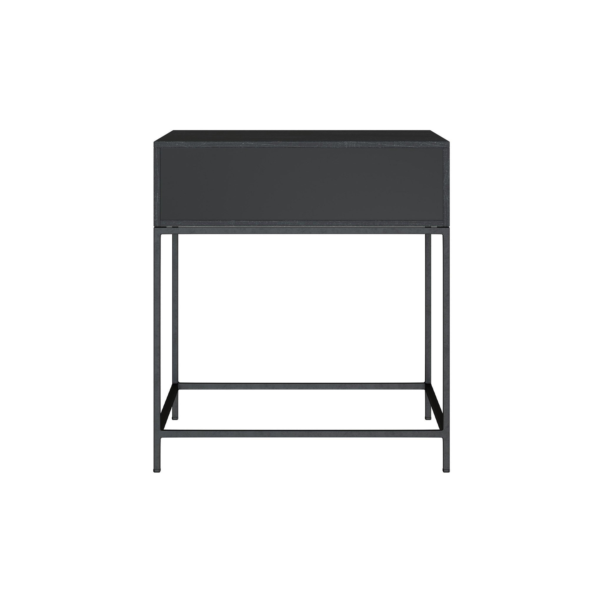 Voir la diapositive 5 : MAISON PAVANE Table de chevet 1 tiroir en bois d'acacia et métal noir-jakson