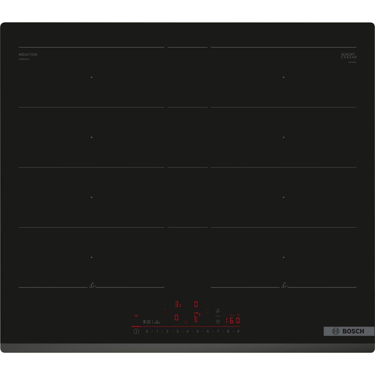 BOSCH Plaque induction PXY63KHC1E Série 6 PerfectFry Plus