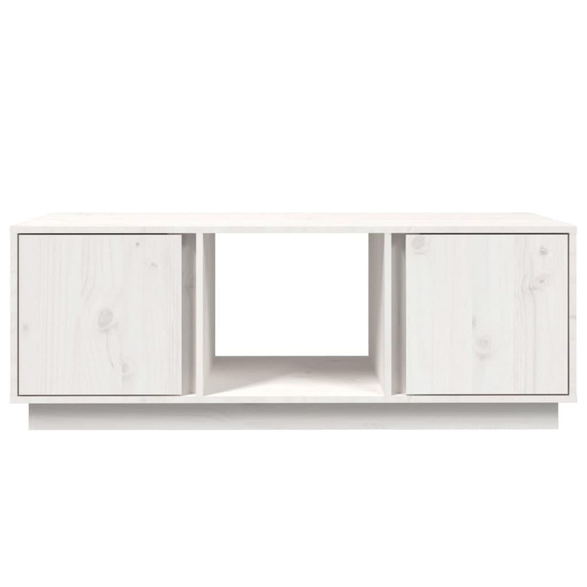 VIDAXL Table basse Blanc 110x50x40 cm Bois massif de pin