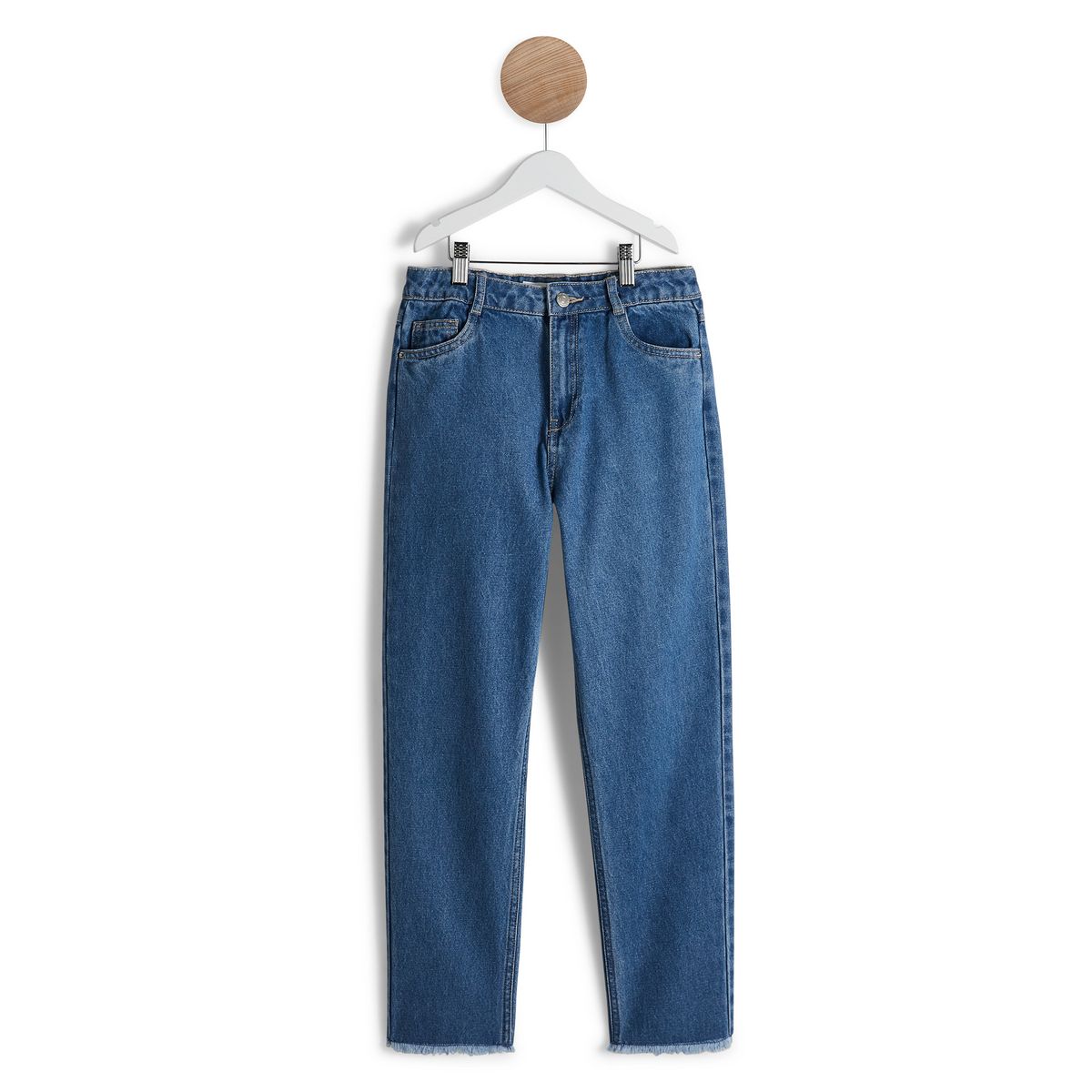 INEXTENSO Pantalon denim bleu fille  