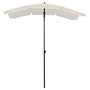 Voir la diapositive 2 : VIDAXL Parasol de jardin avec mat 200x130 cm sable