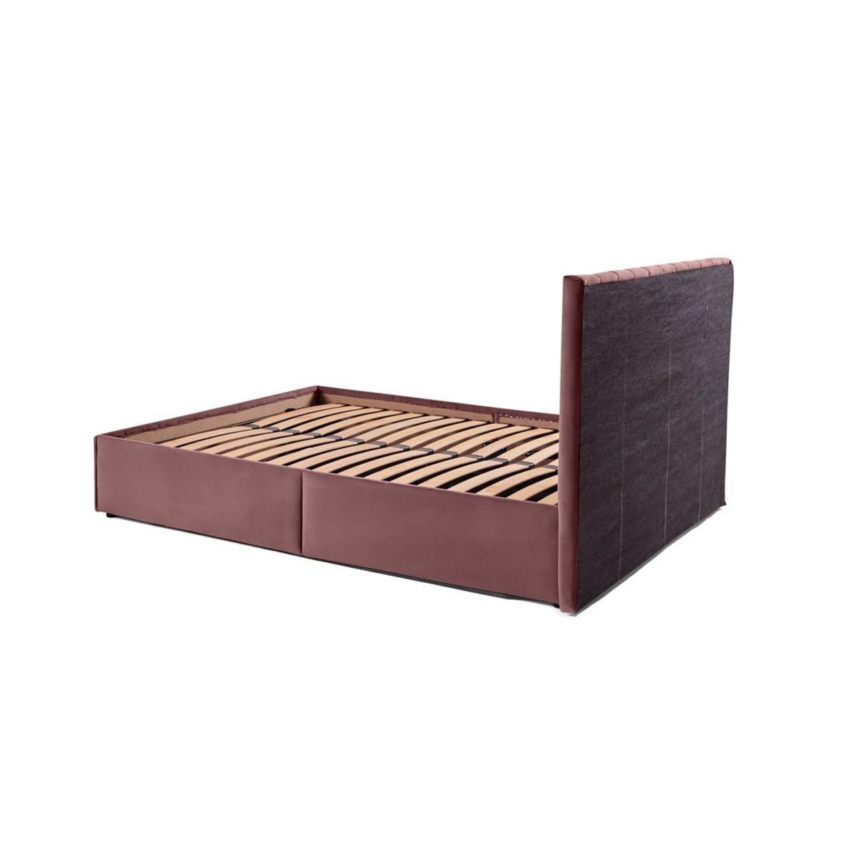 BEST MOBILIER Klimt - lit coffre - 140x190 - en velours - sommier inclus