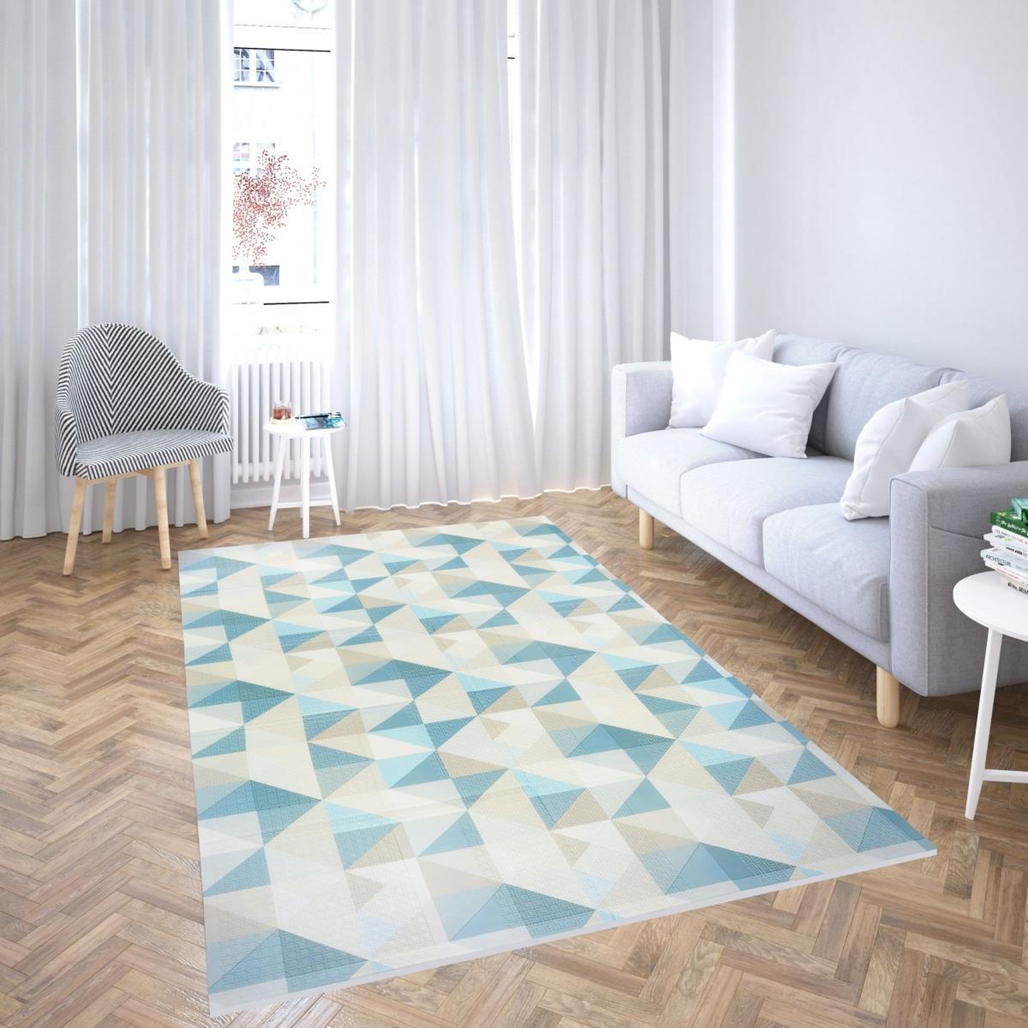 Voir la diapositive 5 : MOBY SYSTEM Tapis d'Éveil Pliable Double Face en Mousse XPE 180 x 120 cm, Éléphants et Motifs Gris