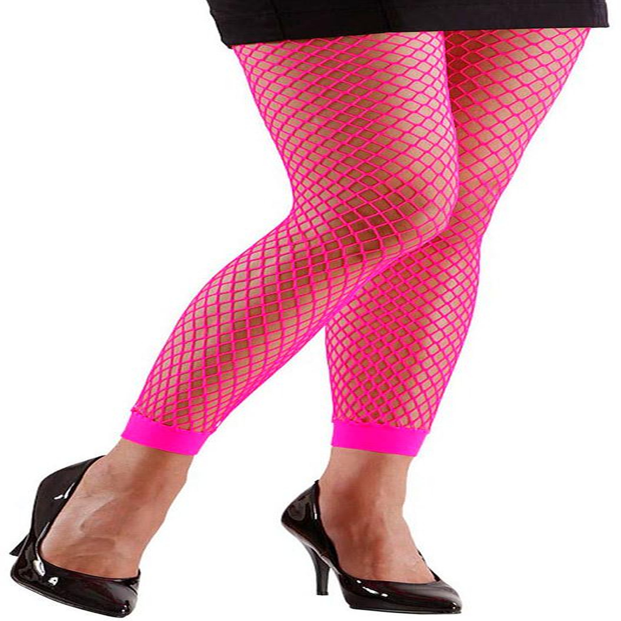 WIDMANN Leggings Résille Néon Rose - Adulte - L
