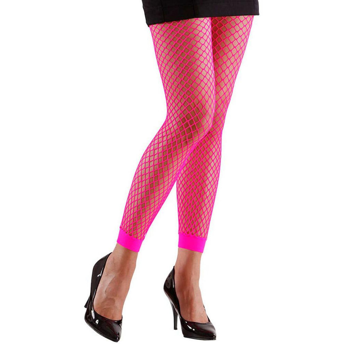 WIDMANN Leggings Résille Néon Rose - Adulte - L