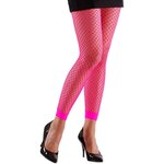 WIDMANN Leggings Résille Néon Rose - Adulte - L
