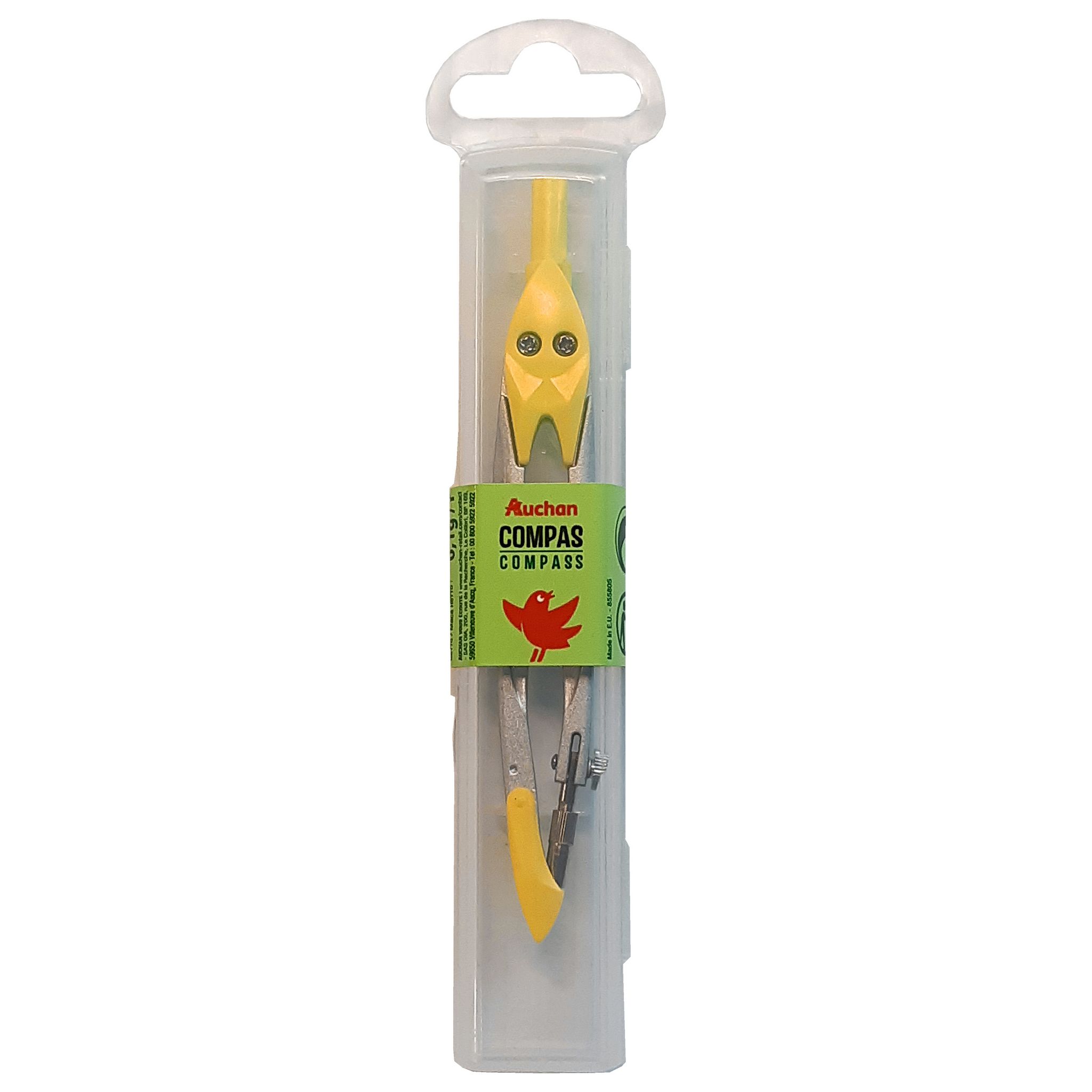 AUCHAN Compas à mine métal jaune pas cher - Auchan.fr