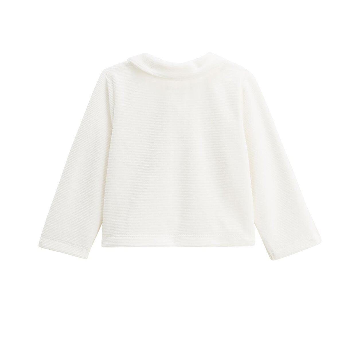 Petit Béguin Ensemble gilet et pantalon bébé en velours Perle