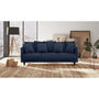 Voir la diapositive 2 : MARKET24 Canapé droit fixe 4 places - Tissu bleu - Classique - L 212 x P 93 cm - CONSTANCE