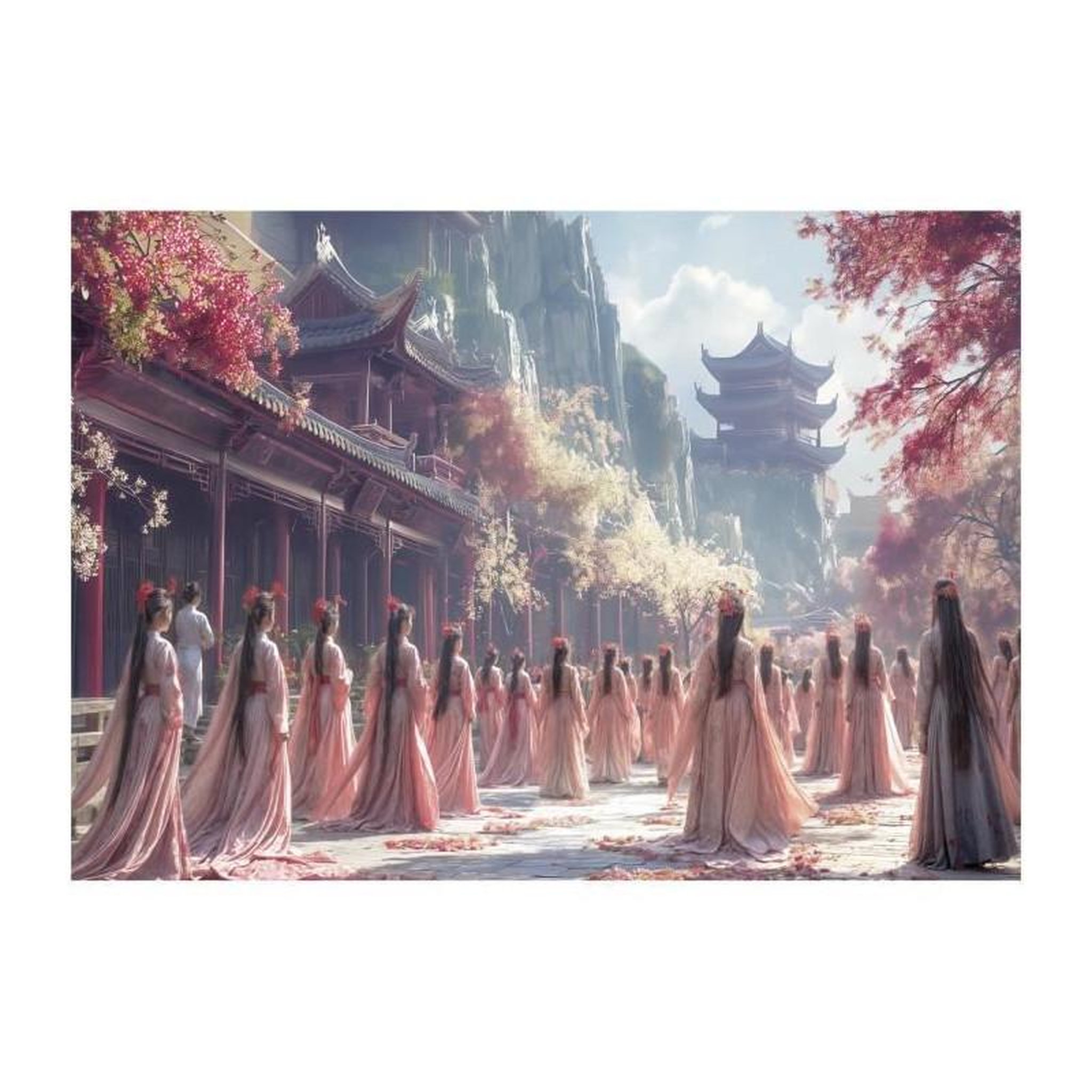 Voir la diapositive 2 : EDUCA Puzzle 1000 pièces – Les Geishas – Illustration japonaise artistique – 68 x 48 cm – Adulte dès 12 ans – Educa