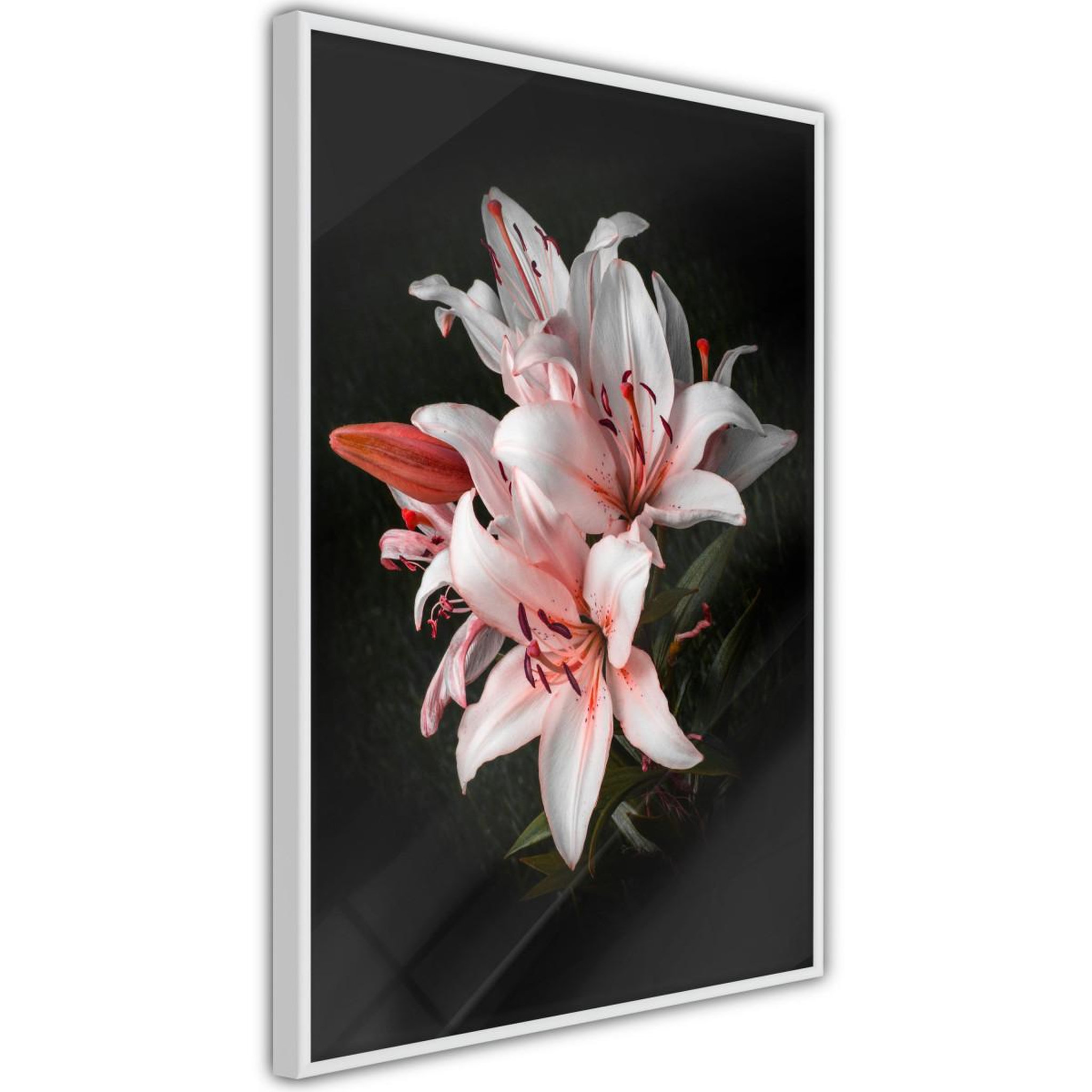 Paris Prix Affiche murale encadrée  pale pink lilies