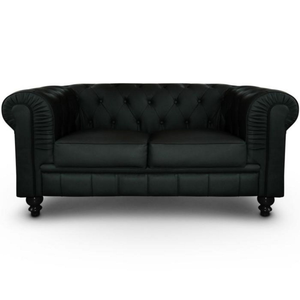 Paris Prix Canapé 2 Places  Chesterfield  158cm Noir