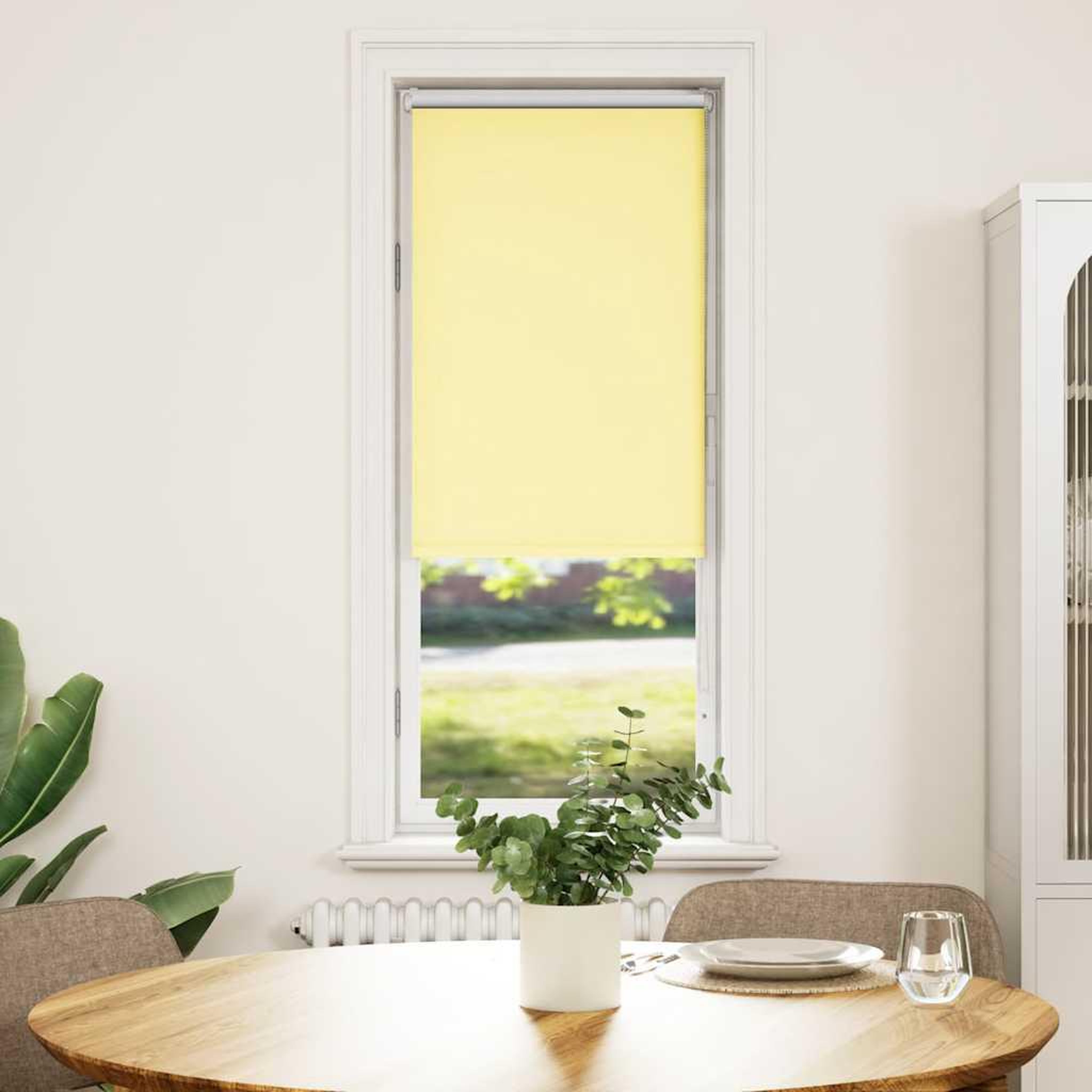 Voir la diapositive 2 : VIDAXL Store enrouleur occultant jaune largeur du tissu 35,7 cm