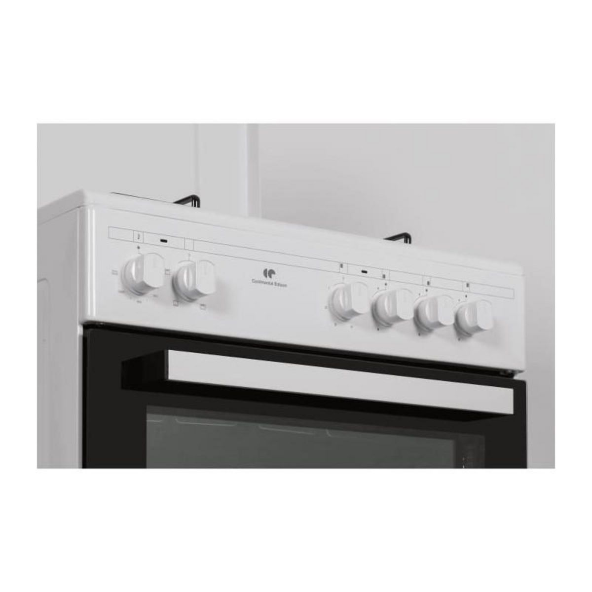 CONTINENTAL EDISON Cuisiniere mixte CONTINENTAL EDISON CECM60FCW - 3 feux gaz + 1 électrique - L59,8 x P61 xH83 cm - Blanc