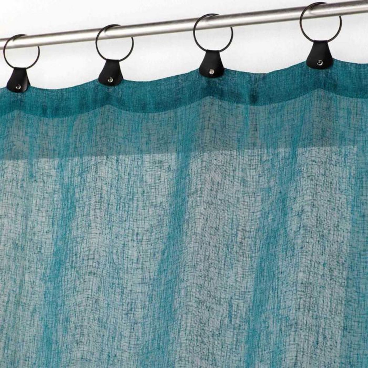 Paris Prix Rideau Voilage à Anneaux  Linka  140x240cm Bleu