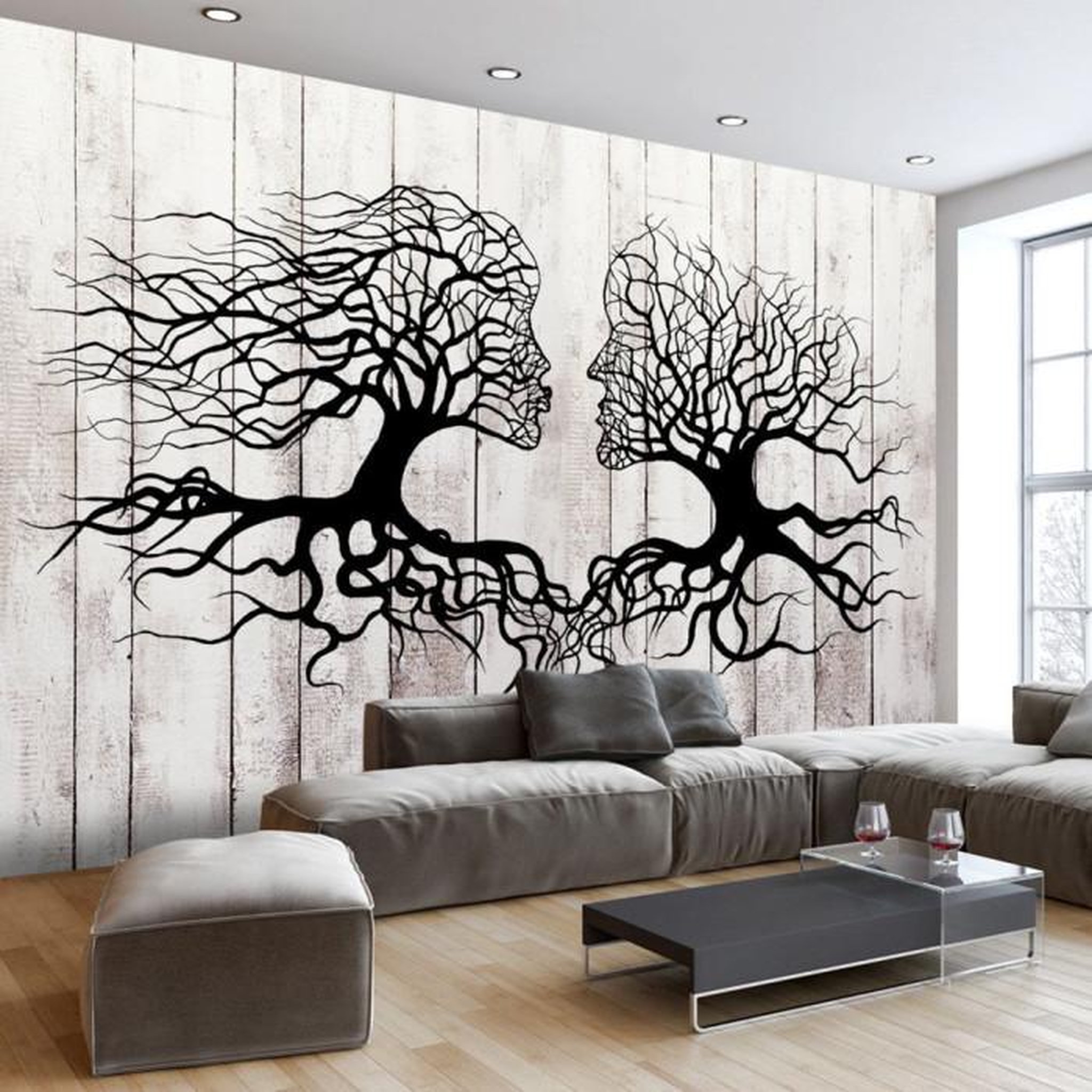 Paris Prix Papier Peint  A Kiss of a Trees. Coloris disponibles : Multicolore