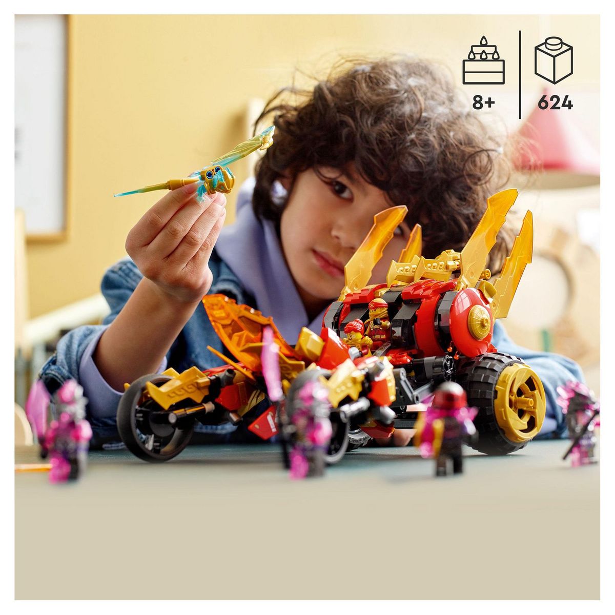 LEGO NINJAGO 71773 Le Tout-Terrain Dragon d&rsquo;Or de Kai, Jouet de Voiture pour Enfants