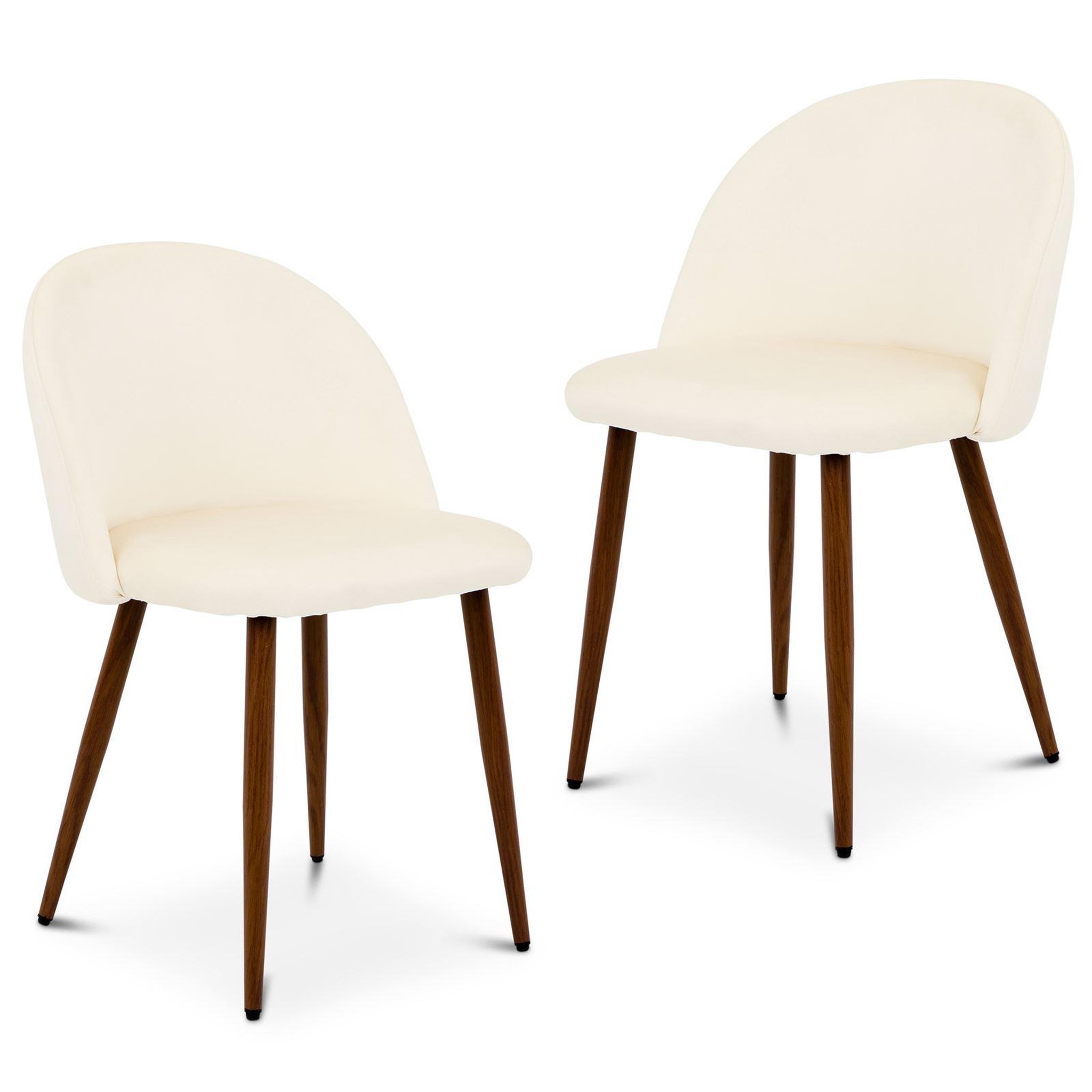 Voir la diapositive 1 : IDIMEX Lot de 2 chaises navia de salle à manger en velours