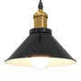 Voir la diapositive 5 : VIDAXL Lampe suspendue reglable hauteur E27 noir brillant Ø22 cm metal