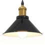 Voir la diapositive 5 : VIDAXL Lampe suspendue reglable hauteur E27 noir brillant Ø22 cm metal