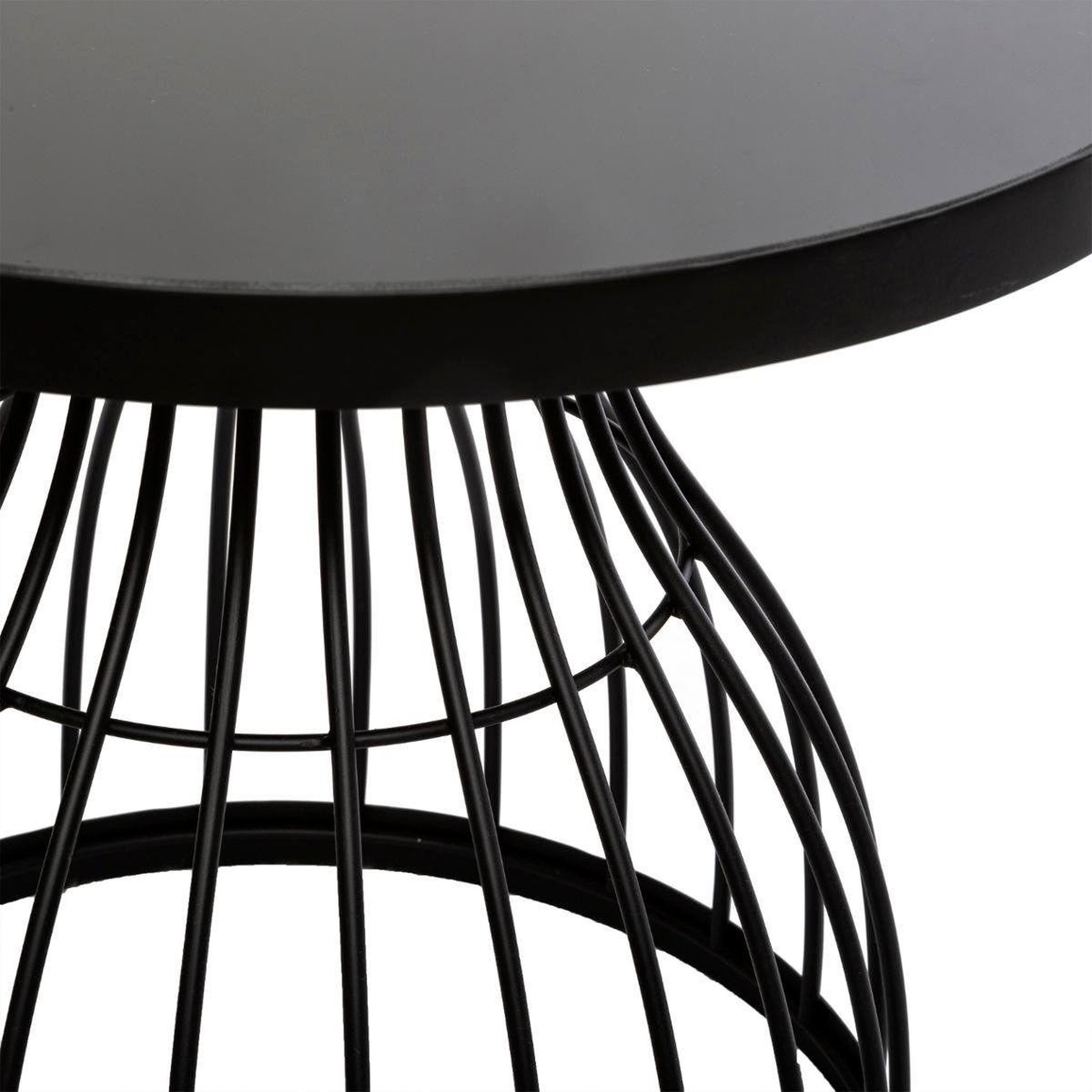 Voir la diapositive 2 : ATMOSPHERA Table d'appoint design en verre  kushi  55cm noir