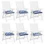 Voir la diapositive 4 : VIDAXL Coussins de chaise lot de 6 rayures bleues blanches 50x50x7 cm