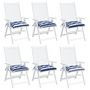 Voir la diapositive 4 : VIDAXL Coussins de chaise lot de 6 rayures bleues blanches 50x50x7 cm