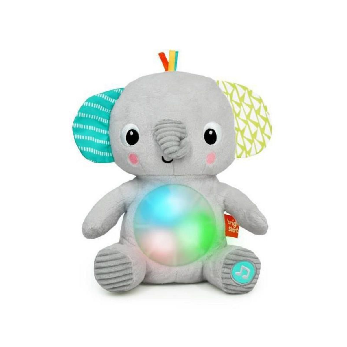 Bright Starts BRIGHT STARTS Jouet peluche éléphant Hug-a-Bye Baby, sons et lumieres
