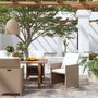 Voir la diapositive 1 : VIDAXL Chaises a manger de jardin et coussins lot de 4 beige rotin