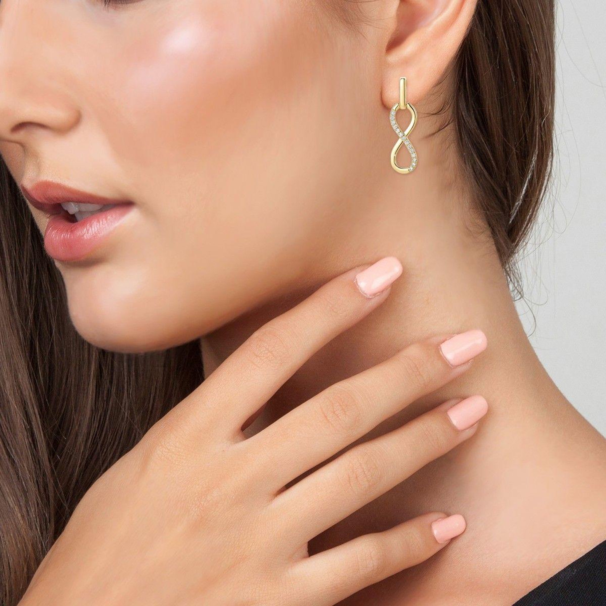 Voir la diapositive 2 : SC BOHEME Boucles d'oreilles infini par SC Bohème
