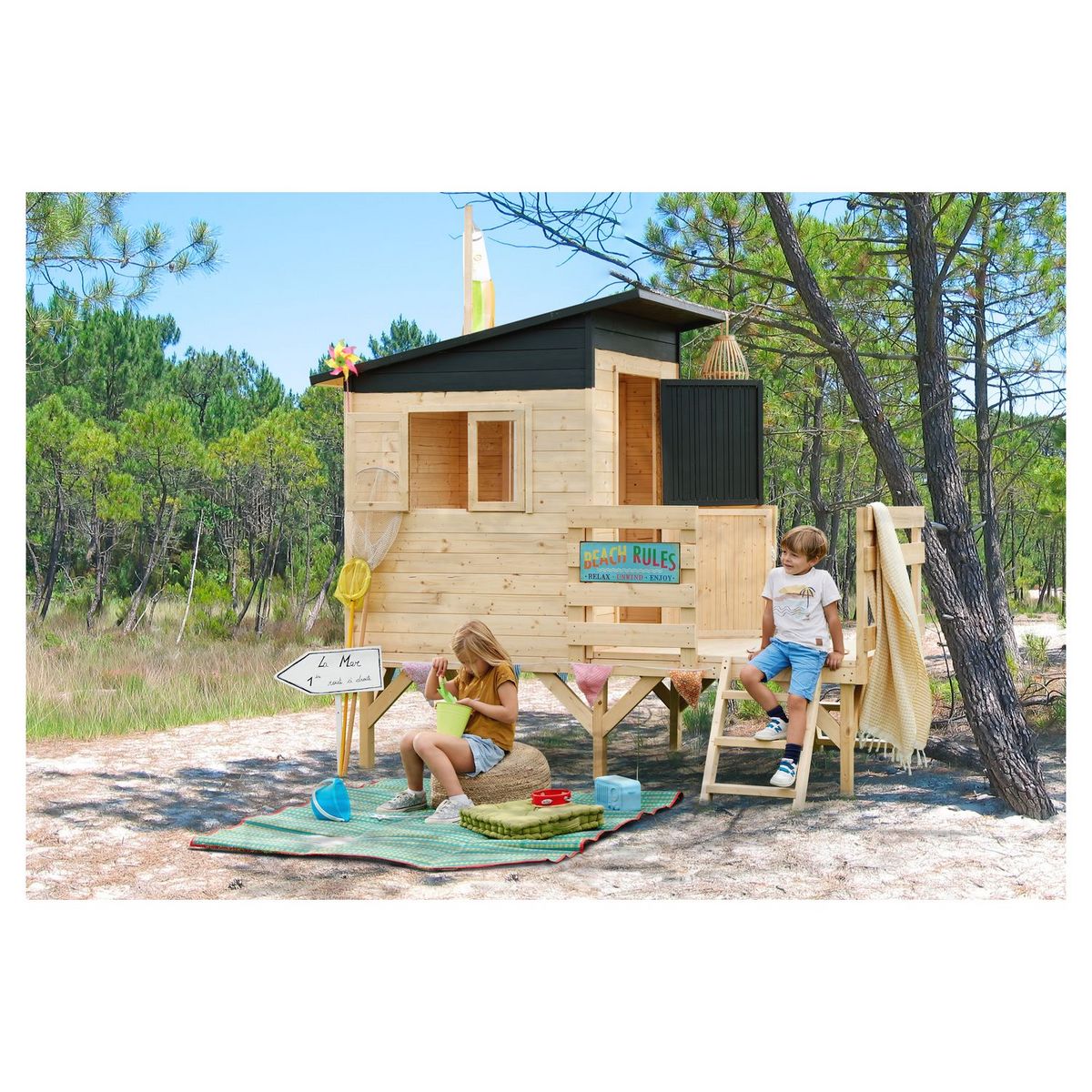 Soulet Maisonnette en bois pour enfant OAKLAND