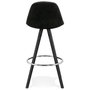 Voir la diapositive 5 : Paris Prix Tabouret de Bar Velours & Bois  Vinea  87cm Noir