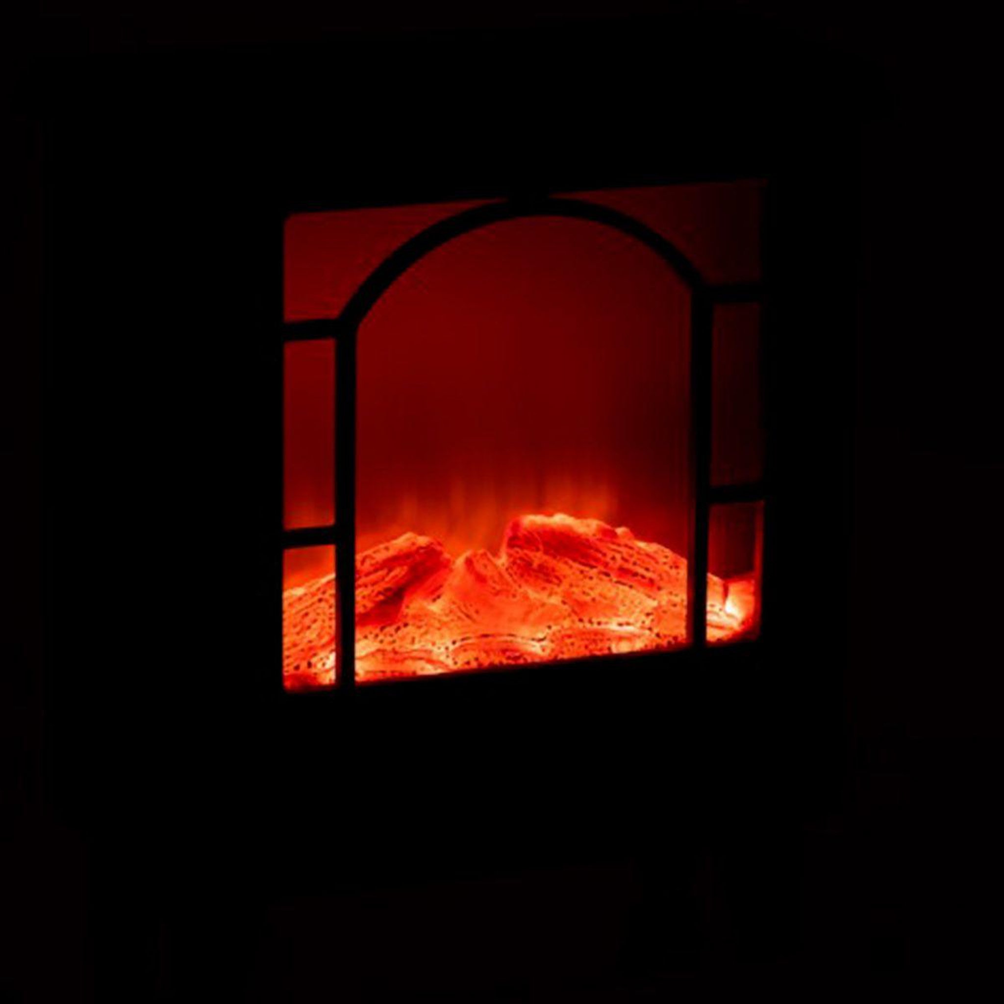 Voir la diapositive 3 : J-LINE Cheminée design à led  classique  40cm noir