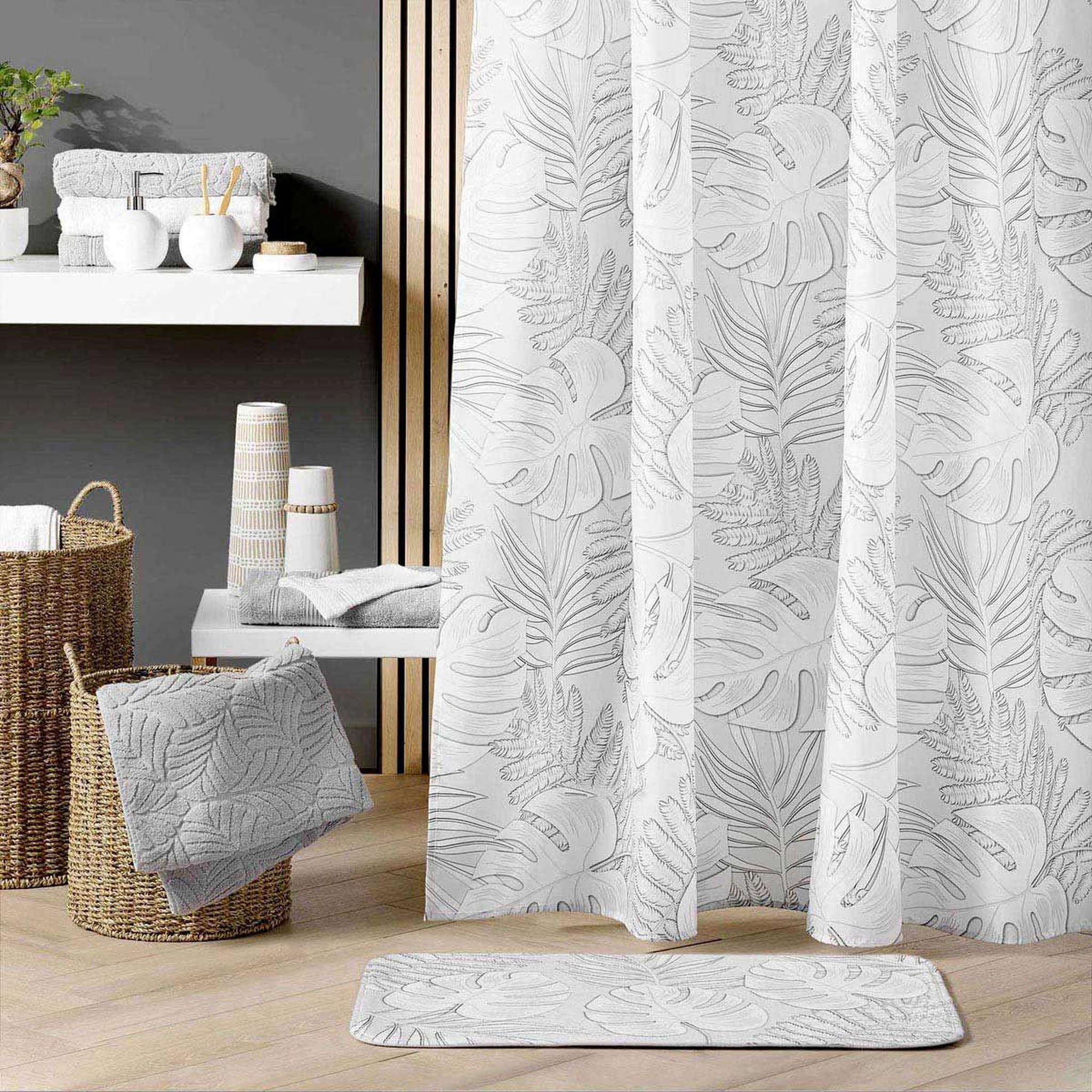 Voir la diapositive 6 : Douceur d'Intérieur Tapis de bain microfibre  amber  45x75cm gris
