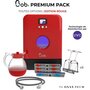 DAAN TECH Mini lave vaisselle Bob - Pack Premium rouge
