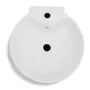 VIDAXL Vasque a trou de trop-plein/robinet ceramique Blanc pour salle de bain