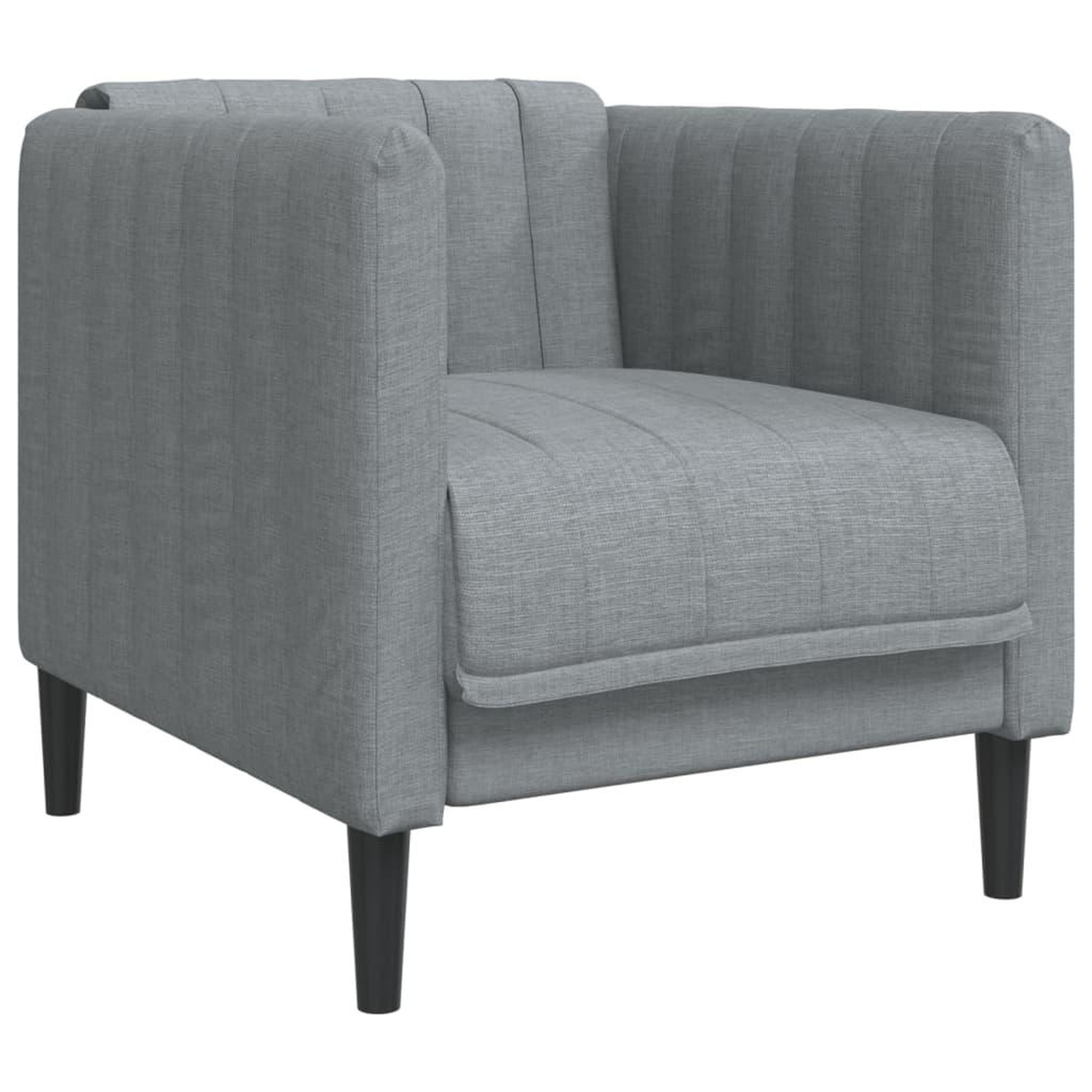 Voir la diapositive 2 : VIDAXL Fauteuil gris clair tissu