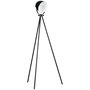 Voir la diapositive 1 : HOMCOM Lampadaire trépied style industriel abat-jour ajustable E27 40W max. dim. 60L x 54l x 135H cm métal noir blanc