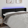 Voir la diapositive 1 : VIDAXL Tete de lit a LED Noir 163x16x78/88 cm Similicuir