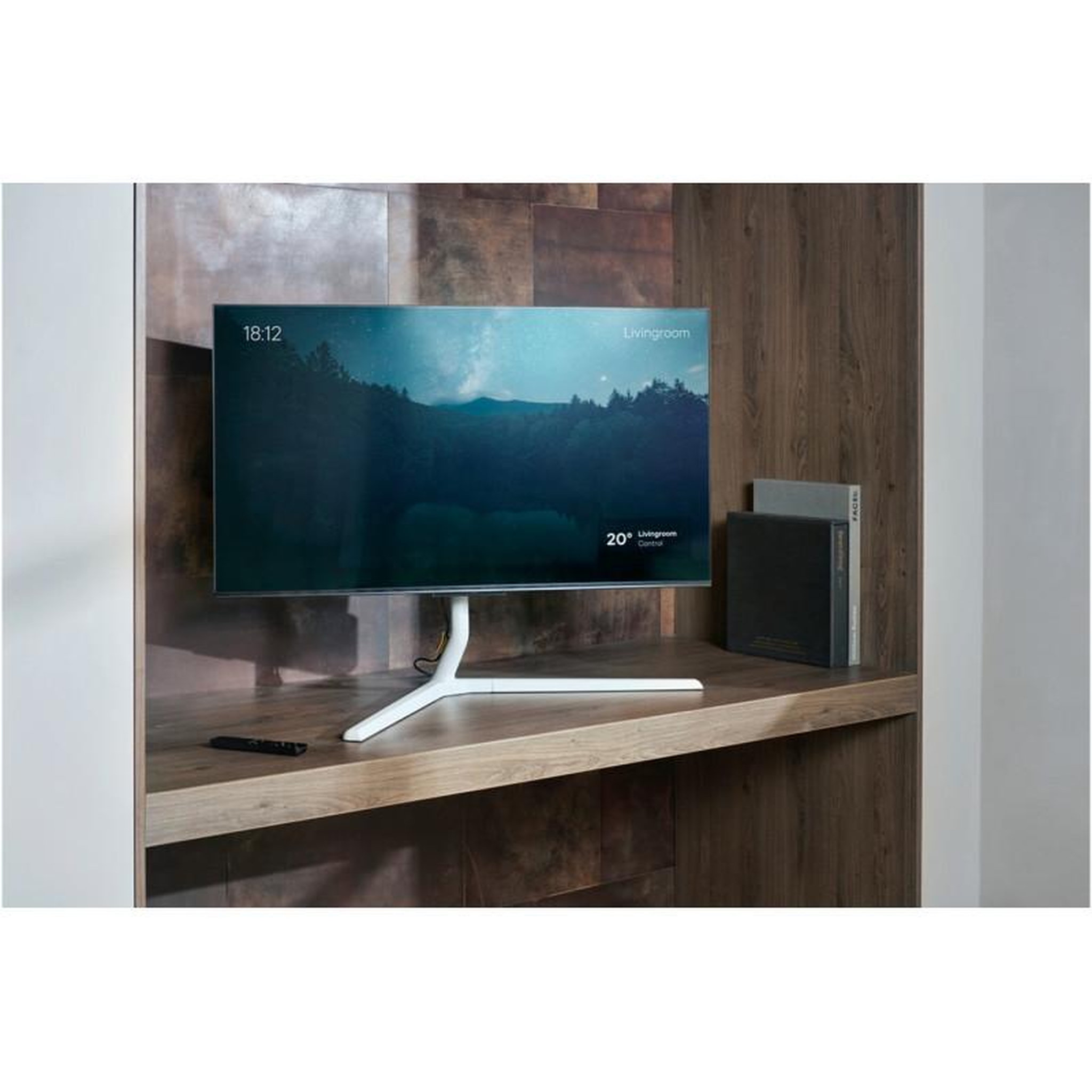 Voir la diapositive 6 : One For All Support mural pour écran plat One For All sur pied pour meuble TV Stand Design Table Top Light Silver Orientable 180 VESA 400