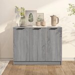 VIDAXL Buffet Sonoma gris 90,5x30x70 cm Bois d'ingenierie