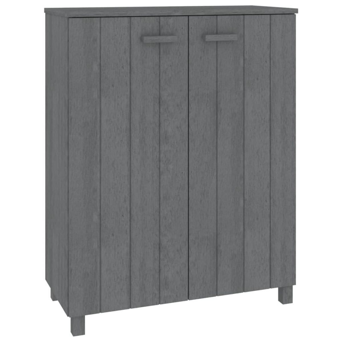 VIDAXL Armoire a chaussures HAMAR Gris fonce 85x40x108 cm Pin massif