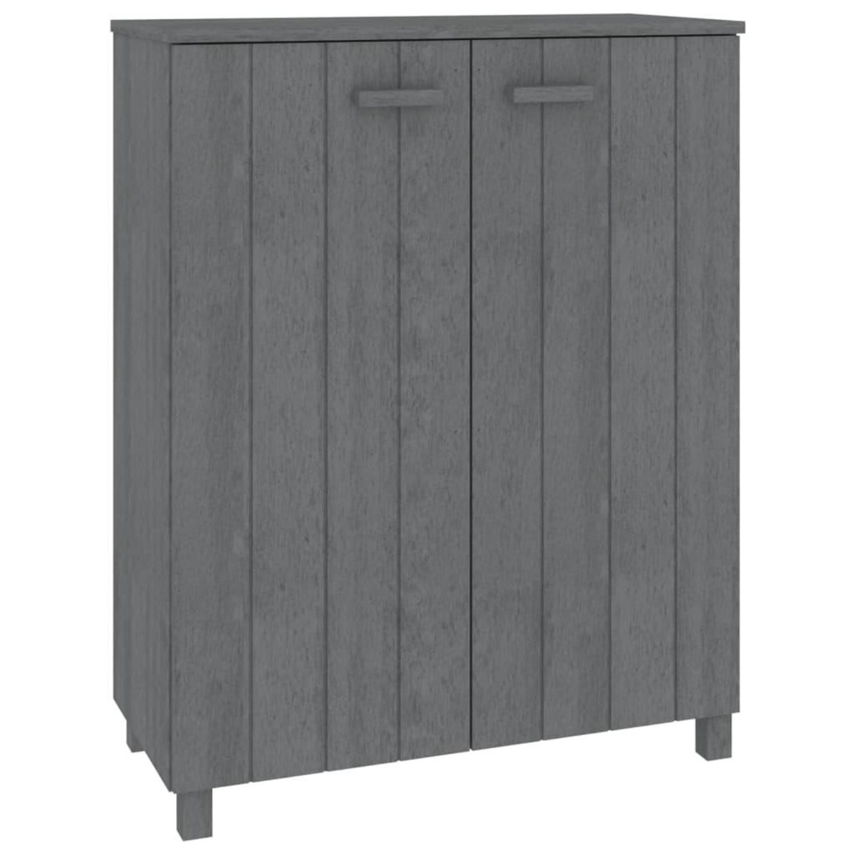 VIDAXL Armoire a chaussures HAMAR Gris fonce 85x40x108 cm Pin massif