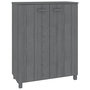 Voir la diapositive 2 : VIDAXL Armoire a chaussures HAMAR Gris fonce 85x40x108 cm Pin massif